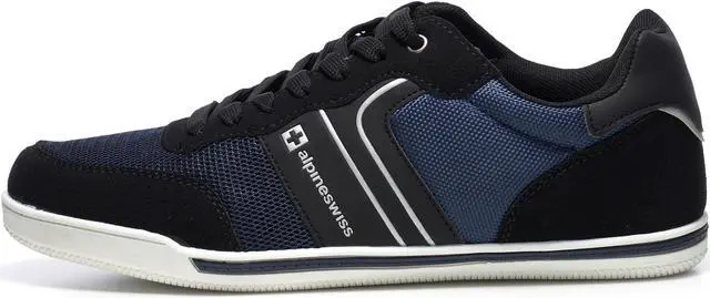 Alt view image 2 of 7 - Alpine Swiss Liam Mens Fashion Sneakers Suede Trim Low Top Lace Up Tennis Shoes