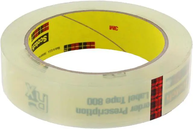 Main image of Scotch Reorder Prescription label Tape 800, Clear, 1 Inch x 72 Yards, Each (8001X72B)