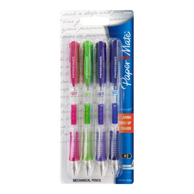 Paper Mate ComfortMate Ultra Mechanical Pencils, 0.7 Mm HB Lead, 2-Pack With Assorted Barrel Colors