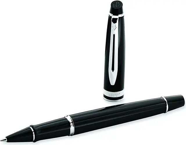 Alt view image 5 of 10 - Waterman Expert Black Lacquer CT Rollerball Pen