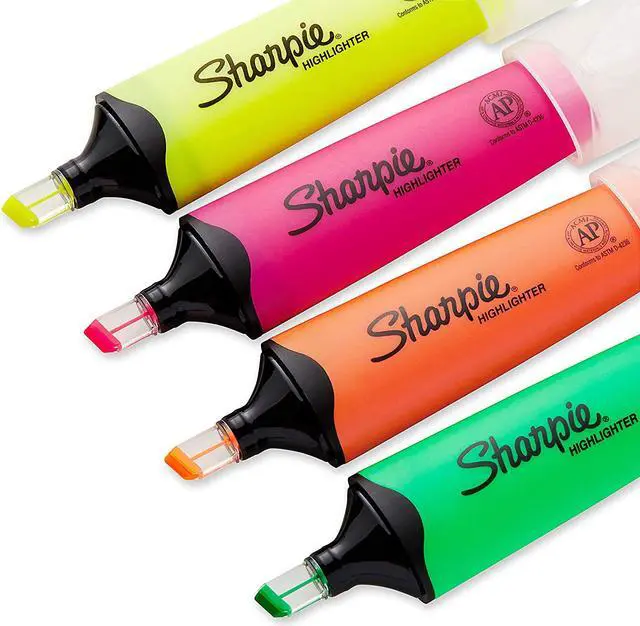 Alt view image 4 of 7 - Sharpie 1971843 Clear View Highlighters, Chisel Tip, Assorted Fluorescent, 8/Pack