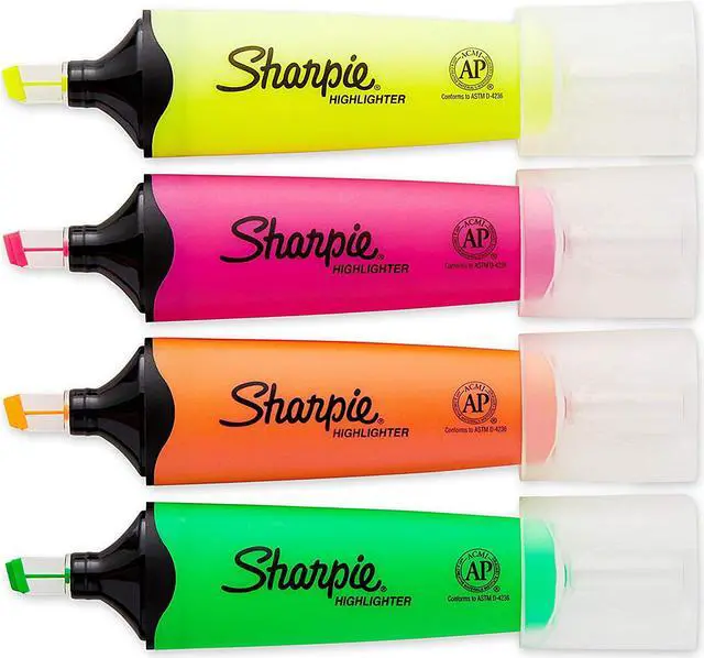 Alt view image 2 of 7 - Sharpie 1971843 Clear View Highlighters, Chisel Tip, Assorted Fluorescent, 8/Pack
