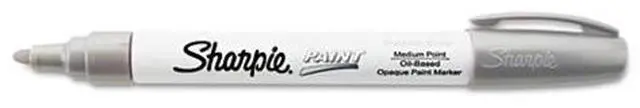 Main image of Sharpie Permanent Paint Marker, Medium Point, Silver