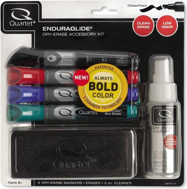 Quartet EnduraGlide Dry-Erase Markers, Chisel Tip, Assorted