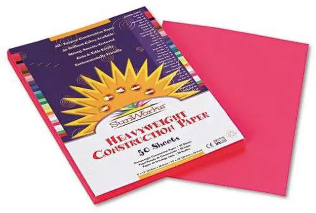 Main image of SunWorks Construction Paper, 58 lbs., 9 x 12, White, 50 Sheets/Pack