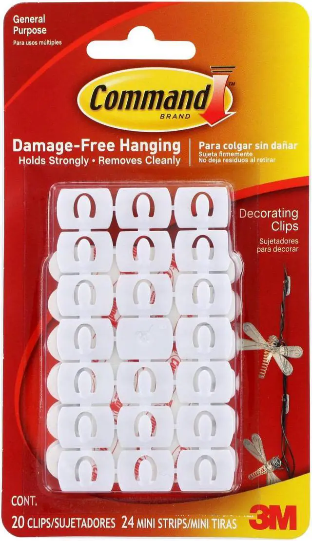 Alt view image 4 of 7 - Command Decorating Clips Clear 20 Pk Decorating Clip 17026 Pack Of 6