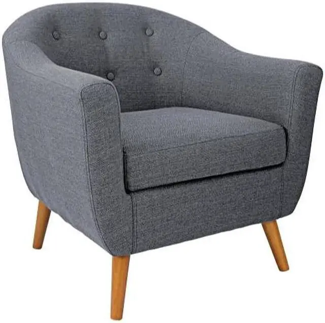 Alt view image 4 of 6 - LumiSource CHR-AH-RKWL GY Rockwell Chair Gray