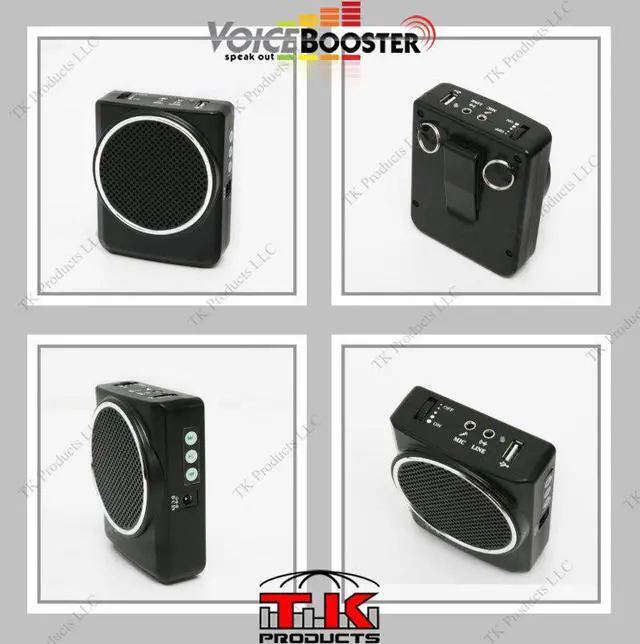 Alt view image 4 of 5 - VoiceBooster Voice Amplifier & Mp3 Player 12watts Black MR1700 (Aker), Portable, for Teachers, Coaches, Tour Guides, Presentations, Costumes, Etc.