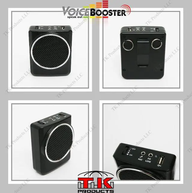 Alt view image 5 of 5 - VoiceBooster Voice Amplifier & Mp3 Player 12watts Black MR1700 (Aker), Portable, for Teachers, Coaches, Tour Guides, Presentations, Costumes, Etc.
