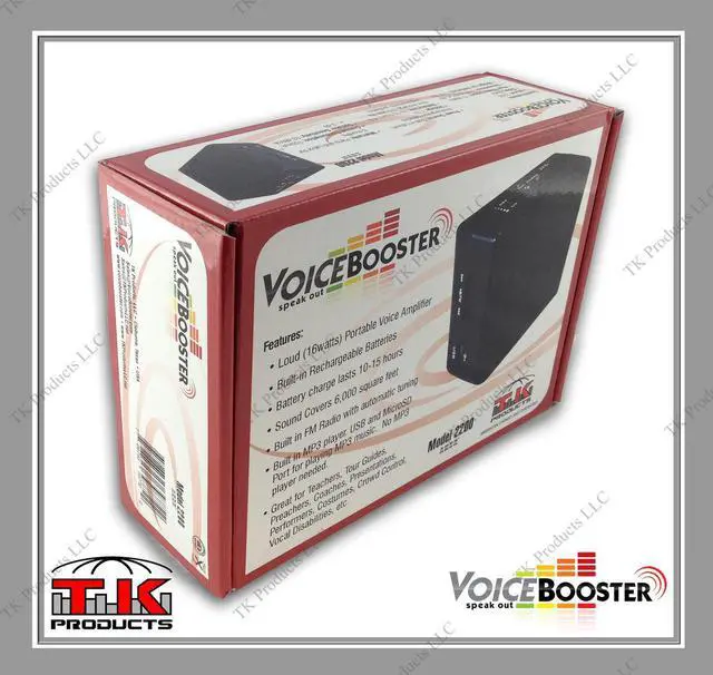 Alt view image 4 of 4 - VoiceBooster Voice Amplifier & Mp3 Player 16watts Black MR2200 (Aker), Portable, for Teachers, Coaches, Tour Guides, Presentations, Costumes, Etc.
