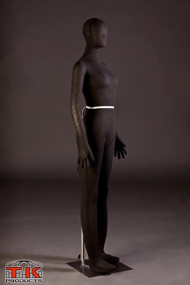 Alt view image 2 of 4 - Female Mannequin, Flexible Posable Full-size In Black