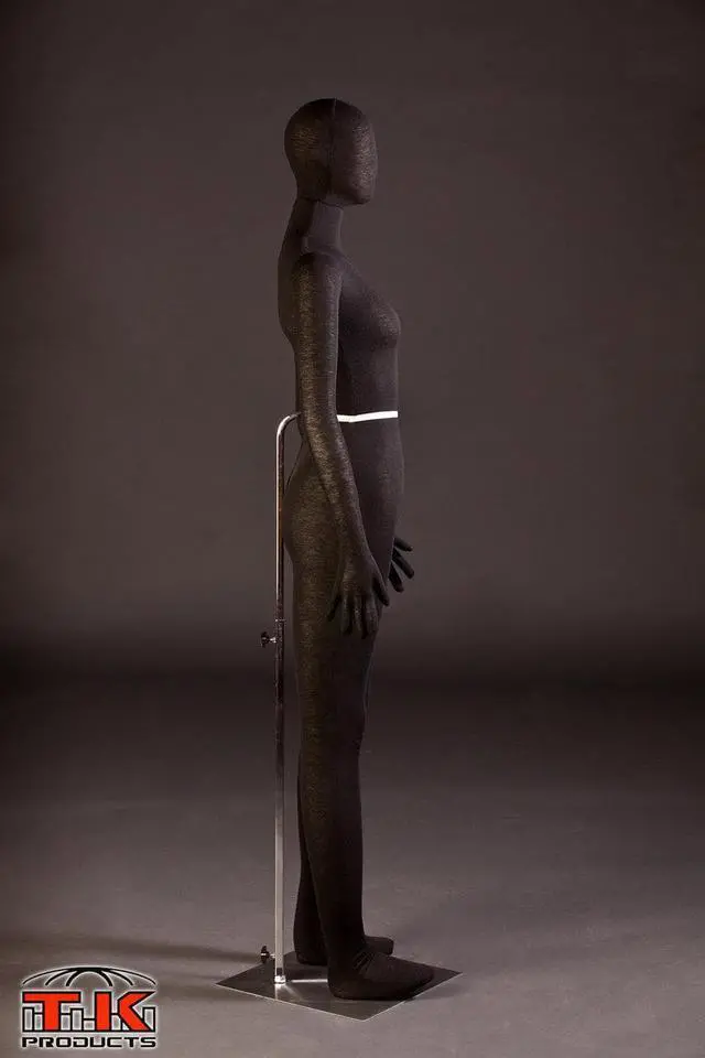 Alt view image 3 of 4 - Female Mannequin, Flexible Posable Full-size In Black