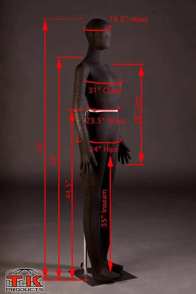 Alt view image 2 of 4 - Female Mannequin, Flexible Posable Full-size In Grey