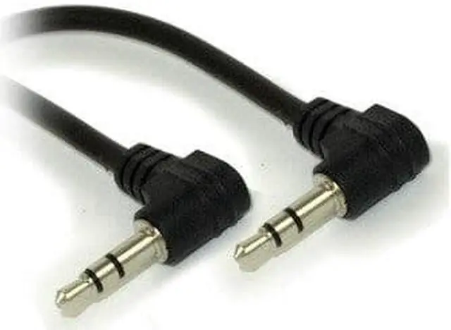 Main image of 3.5mm Male to 3.5mm Male Speaker Cable RIGHT ANGLE 1.5ft