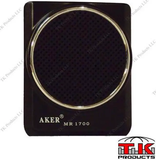 Alt view image 6 of 6 - Aker Voice Amplifier & Mp3 Player 12watts Black MR1700 by TK Products,Portable, for Teachers, Coaches, Tour Guides, Presentations, Costumes, Etc.