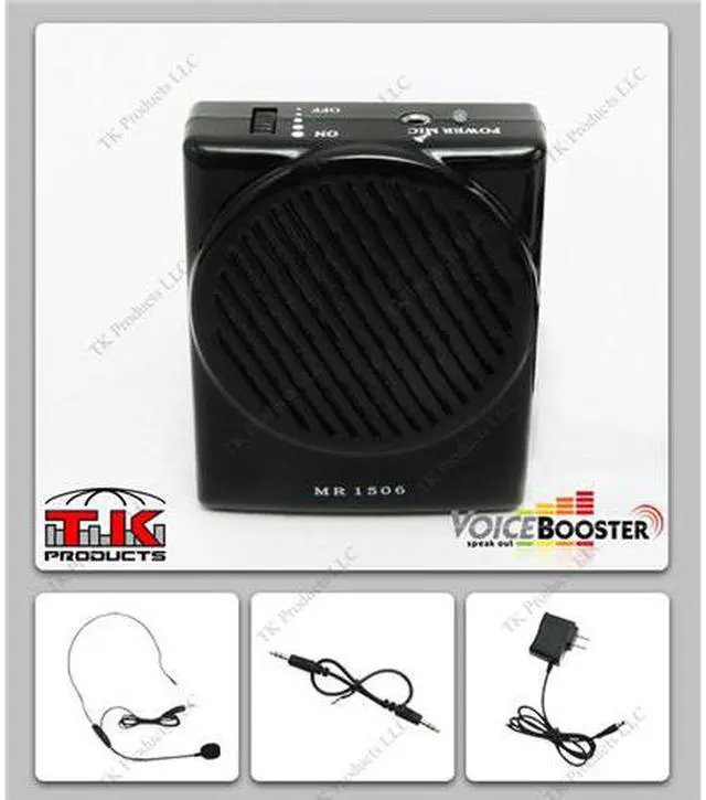 Alt view image 2 of 4 - VoiceBooster Voice Amplifier 10watts Black MR1506 (Aker), Portable, for Teachers, Coaches, Tour Guides, Presentations, Costumes, Etc.