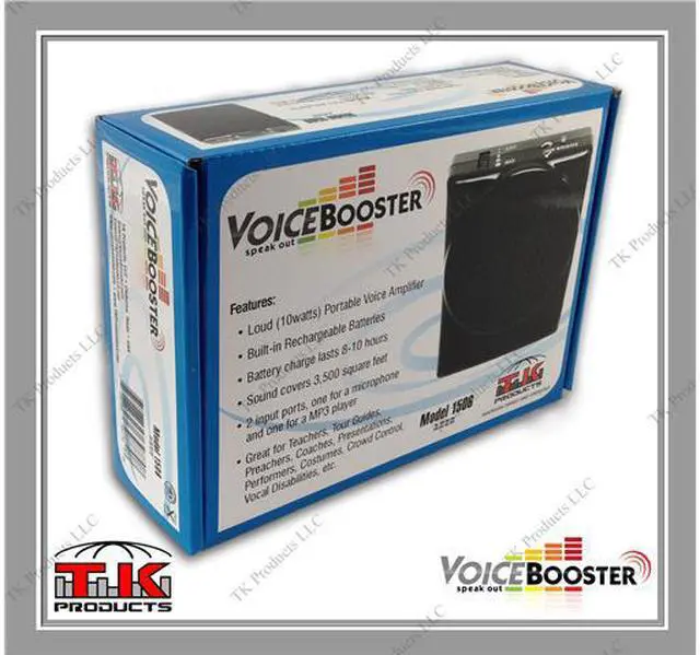 Alt view image 4 of 4 - VoiceBooster Voice Amplifier 10watts Black MR1506 (Aker), Portable, for Teachers, Coaches, Tour Guides, Presentations, Costumes, Etc.