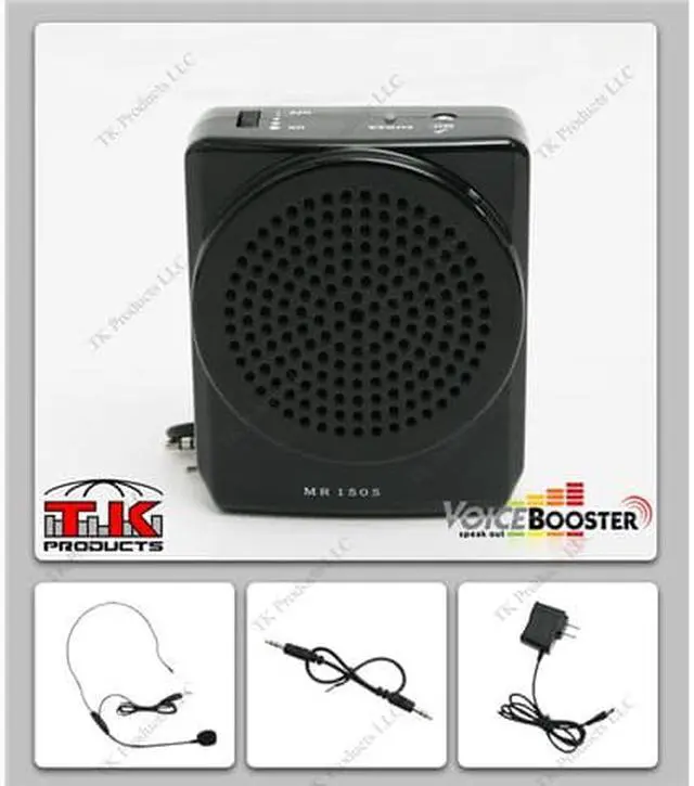 Alt view image 2 of 7 - VoiceBooster Voice Amplifier 12watts Black MR1505 (Aker), Portable, for Teachers, Coaches, Tour Guides, Presentations, Costumes, Etc.