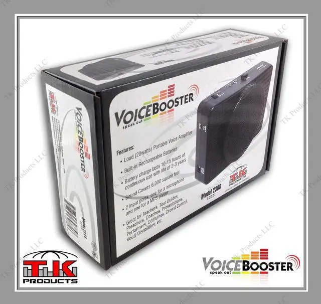 Alt view image 2 of 6 - VoiceBooster Voice Amplifier 20watts Black MR2300 (Aker), Portable, for Teachers, Coaches, Tour Guides, Presentations, Costumes, Etc.