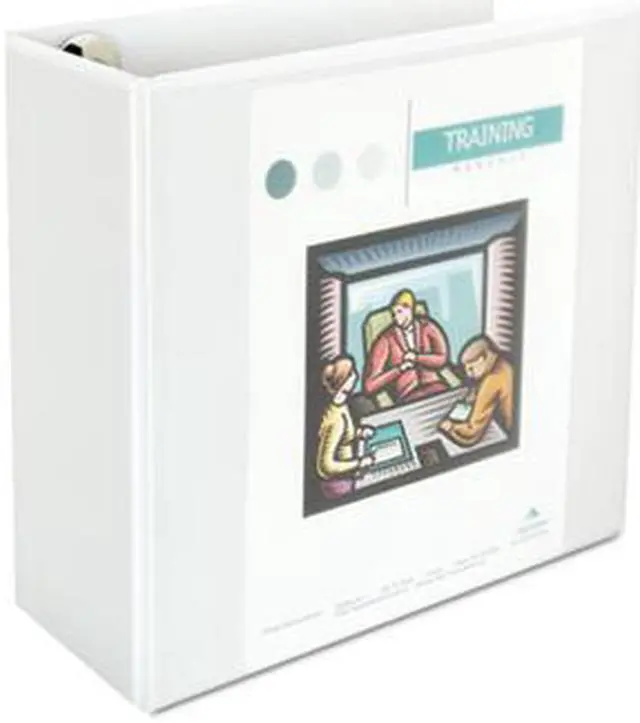 Main image of Comfort Grip Deluxe Plus D-Ring View Binder, 5" Capacity, 8-1/2 x 11, White - UNV30756