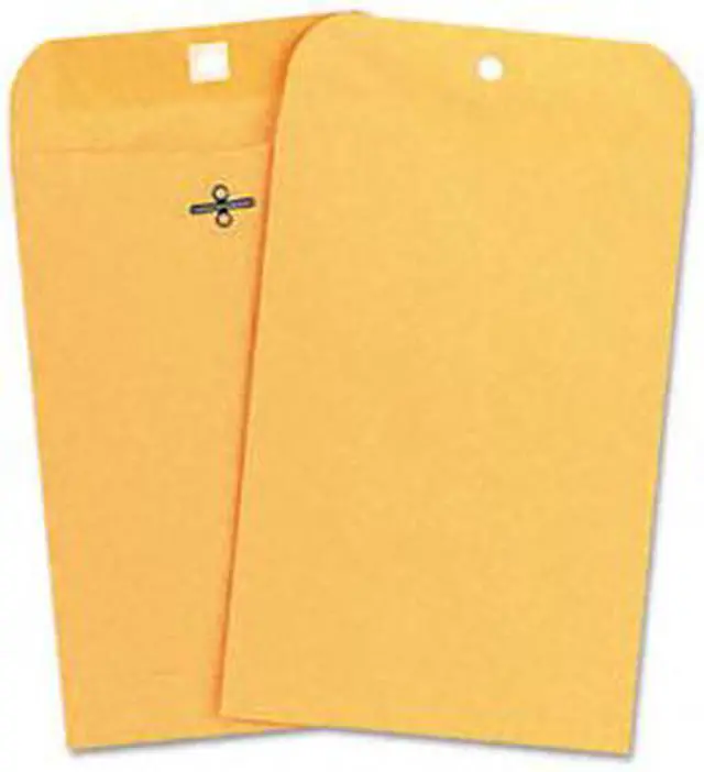 Main image of Kraft Clasp Envelope, Side Seam, 28lb, 6 1/2 x 9 1/2, Light Brown, 100/Box - UNV35261