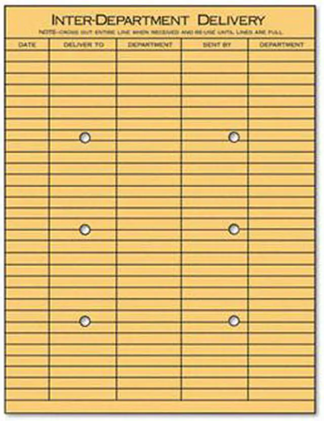 Main image of Light Brown Kraft String & Button Interoffice Envelope, 10 x 13, 100/Box - UNV63568