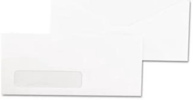 Main image of Window Business Envelope, V-Flap, #10, White, 500/Box - UNV35211