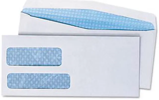 Main image of Double Window Business Envelope, #9, White, 500/Box - UNV36301