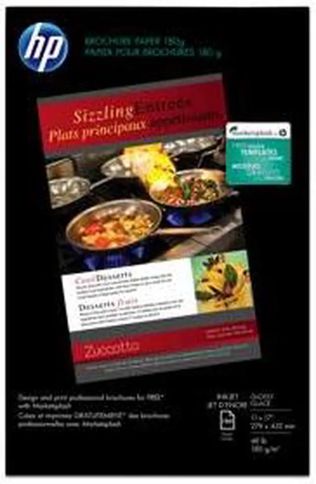 Alt view image 3 of 11 - Hp Inkjet Brochure/Flyer Paper 98 Brightness 48lb 11 x 17 White 150 Shts/Pk