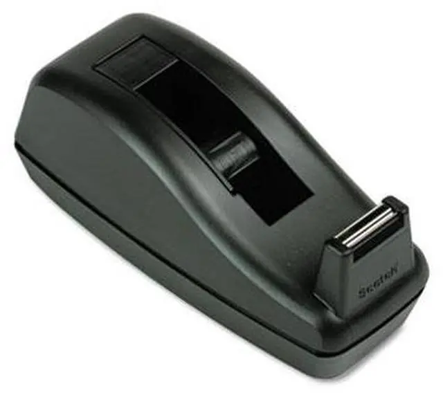 Alt view image 4 of 5 - 3M C40BK Deluxe Desktop Tape Dispenser  Attached 1 in.core  Heavily Weighted  Black