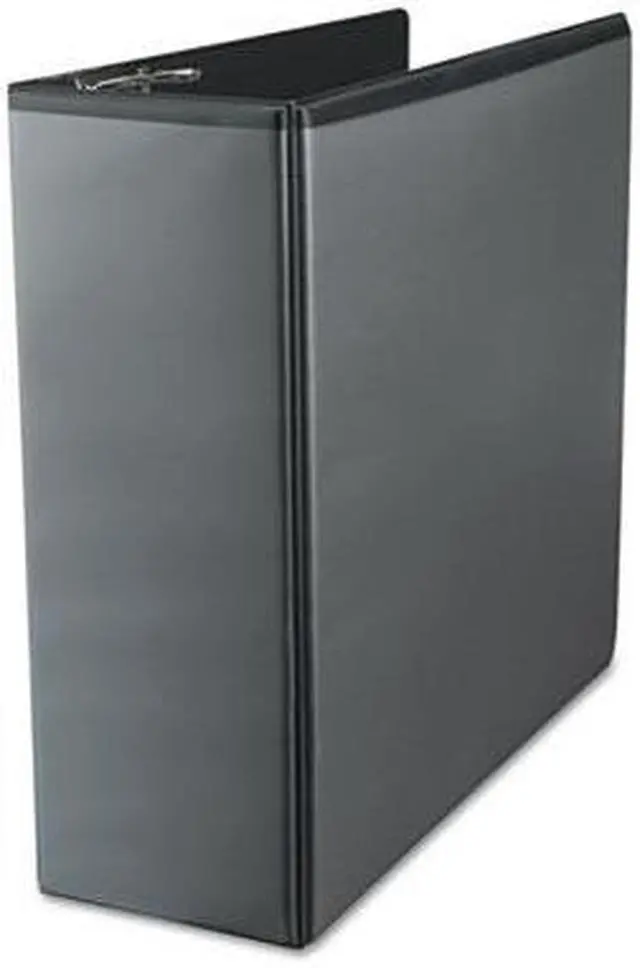 Alt view image 2 of 2 - Economy D-Ring Vinyl View Binder, 4" Capacity, Black