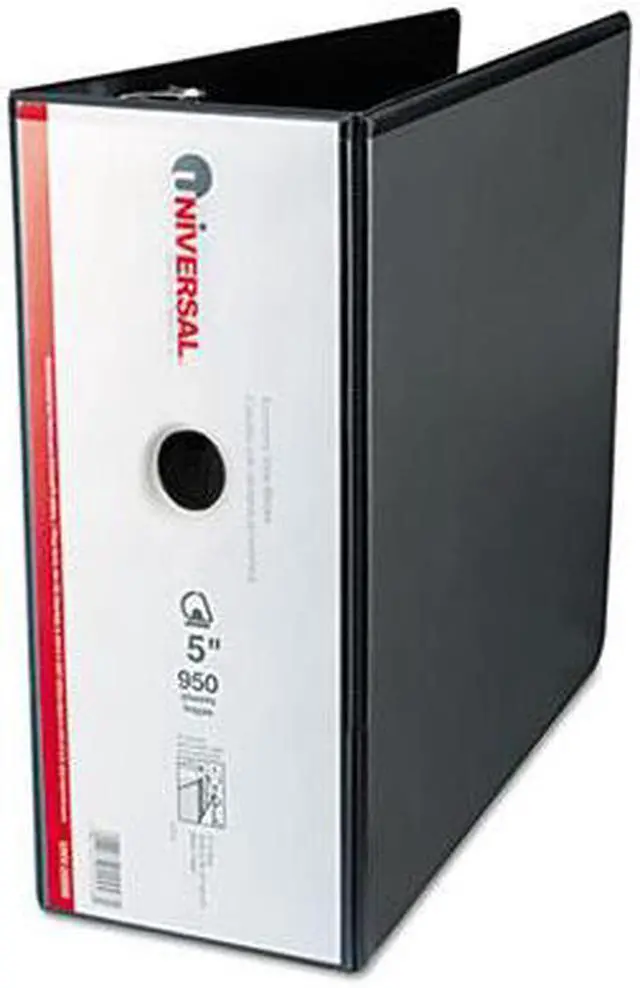 Alt view image 2 of 2 - Economy D-Ring Vinyl View Binder, 5" Capacity, Black