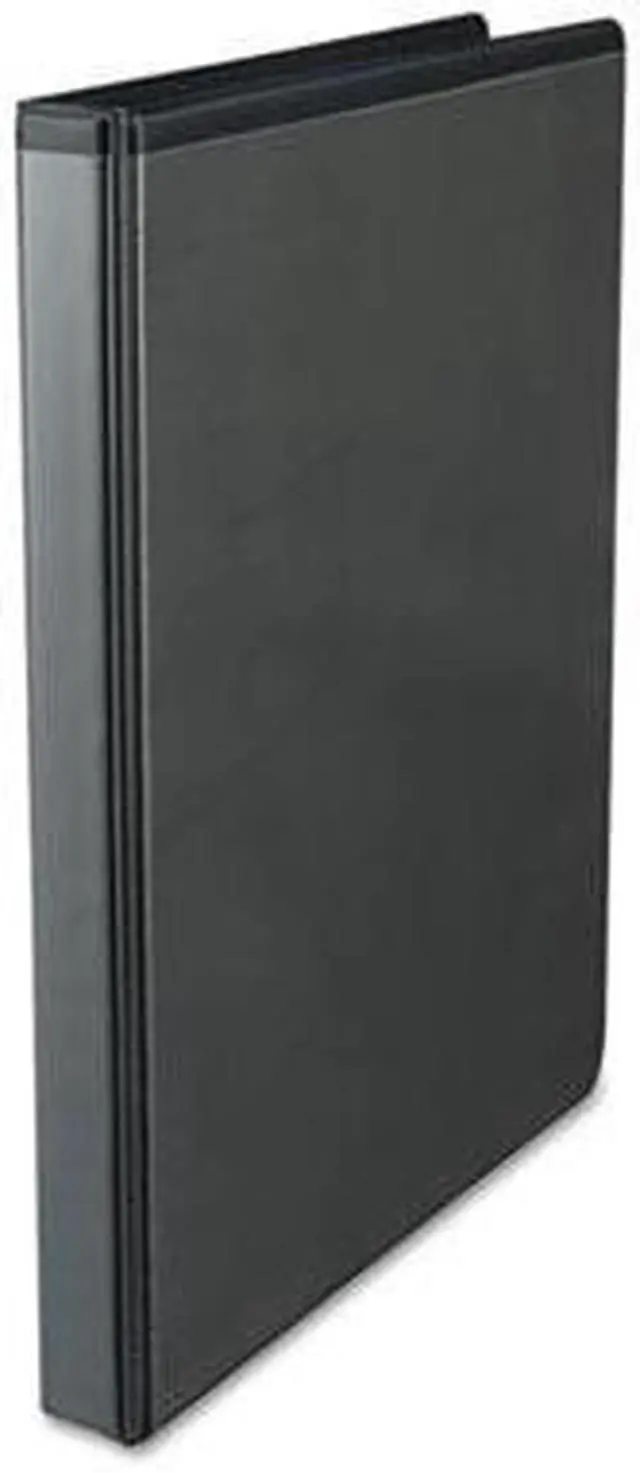 Alt view image 3 of 3 - Universal Round Ring Economy Vinyl View 3-Ring Binder, .5 Capacity, Black, EA - UNV20951