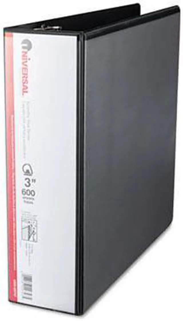 Alt view image 2 of 3 - Economy D-Ring Vinyl View Binder, 3" Capacity, Black