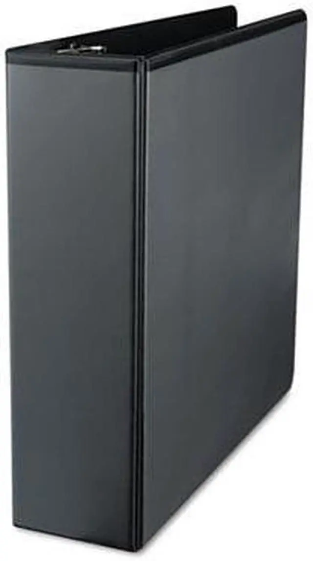 Alt view image 3 of 3 - Economy D-Ring Vinyl View Binder, 3" Capacity, Black