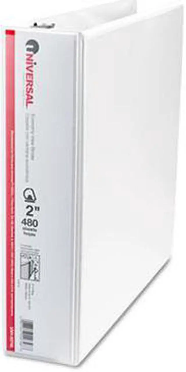 Alt view image 3 of 3 - Economy D-Ring Vinyl View Binder, 2" Capacity, White
