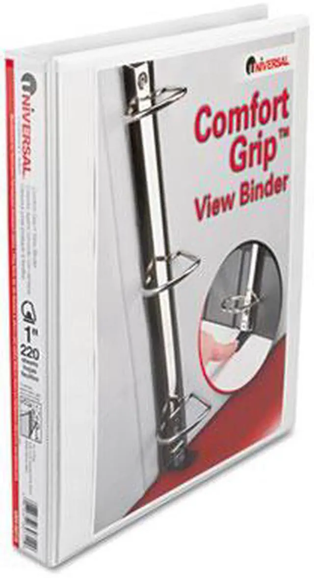 Main image of Comfort Grip Deluxe Plus D-Ring View Binder, 1" Capacity, 8-1/2 X 11, White
