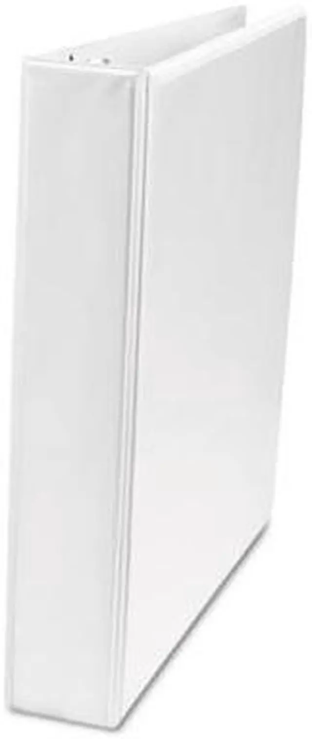 Alt view image 4 of 4 - Economy D-Ring Vinyl View Binder, 1-1/2" Capacity, White