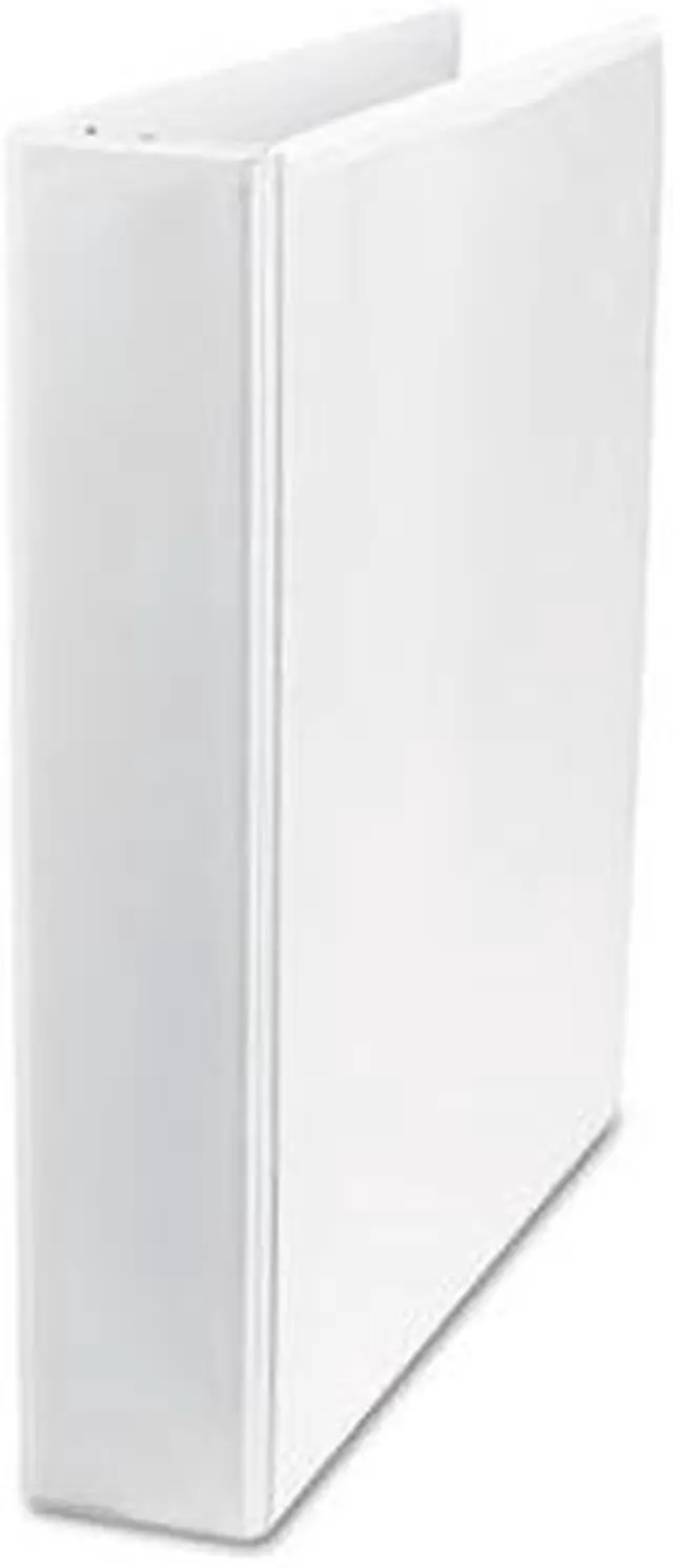 Alt view image 3 of 3 - Round Ring Economy Vinyl View Binder, 1-1/2" Capacity, White