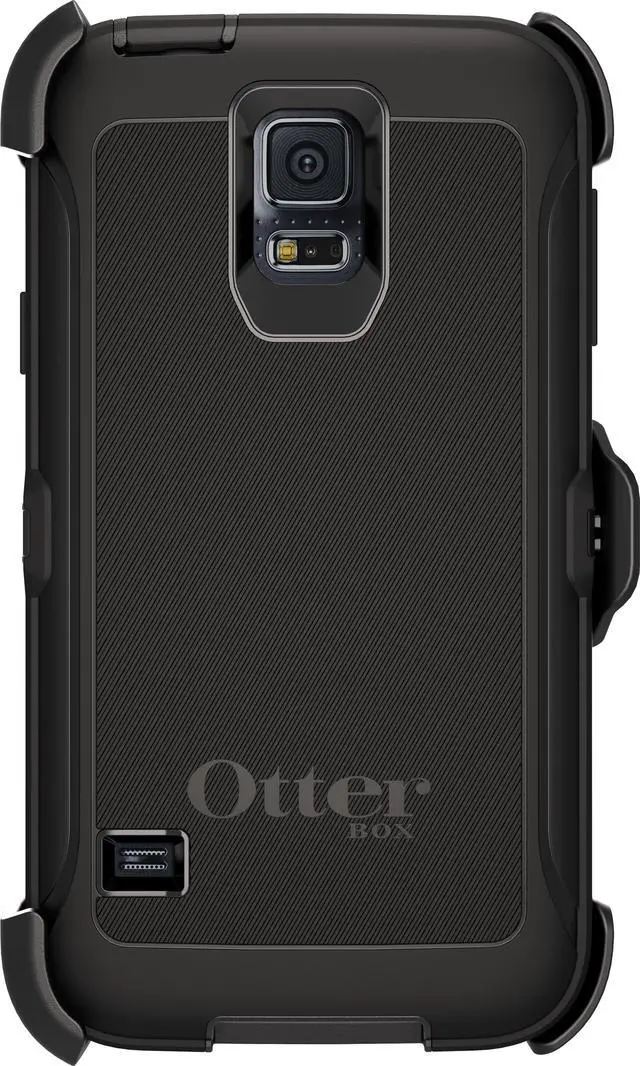 Alt view image 4 of 18 - OtterBox Defender Case for Samsung Galaxy S5 - Black/Black