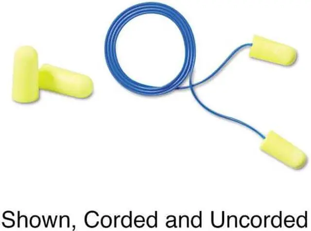 Alt view image 3 of 19 - 3M E·A·Rsoft Yellow Neon Soft Foam Earplugs Corded Regular Size 200 Pairs