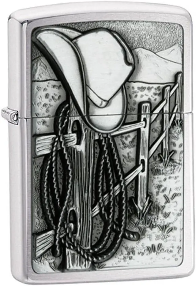 Alt view image 9 of 20 - Zippo ZOZO24879 Lighter Resting Cowboy World Famous Lighters