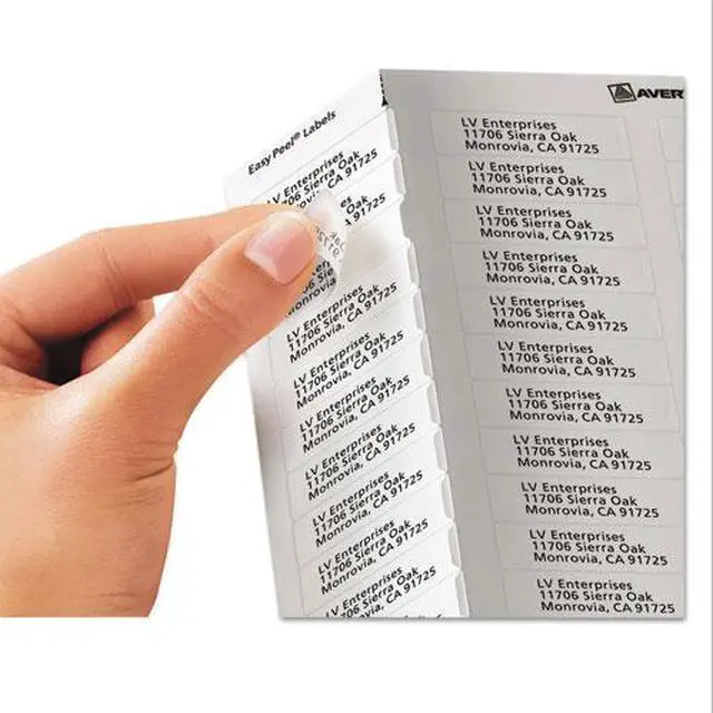 Alt view image 4 of 20 - Easy Peel Mailing Labels For Laser Printers, 1/2 X 1-3/4, Clear, 800/P