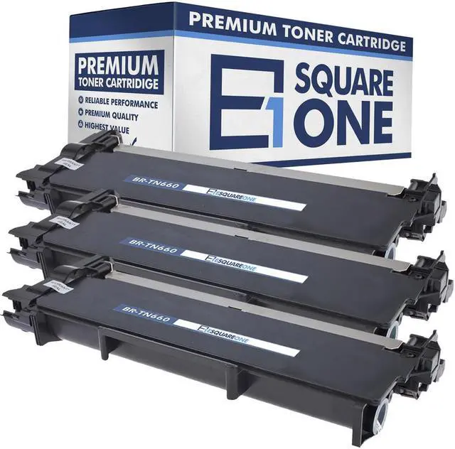 Main image of eSquareOne Compatible High Yield Toner Cartridge Replacement for Brother TN660 TN630 (Black, 3-Pack)