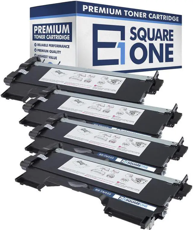 Main image of eSquareOne Compatible High Yield Toner Cartridge Replacement for Brother TN420 TN450 (Black, 4-Pack)