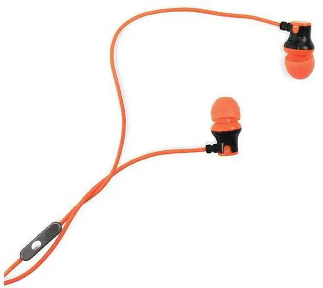 Alt view image 4 of 7 - Subjekt AMP-M1152 AMP'D Earphones with Microphone - Orange