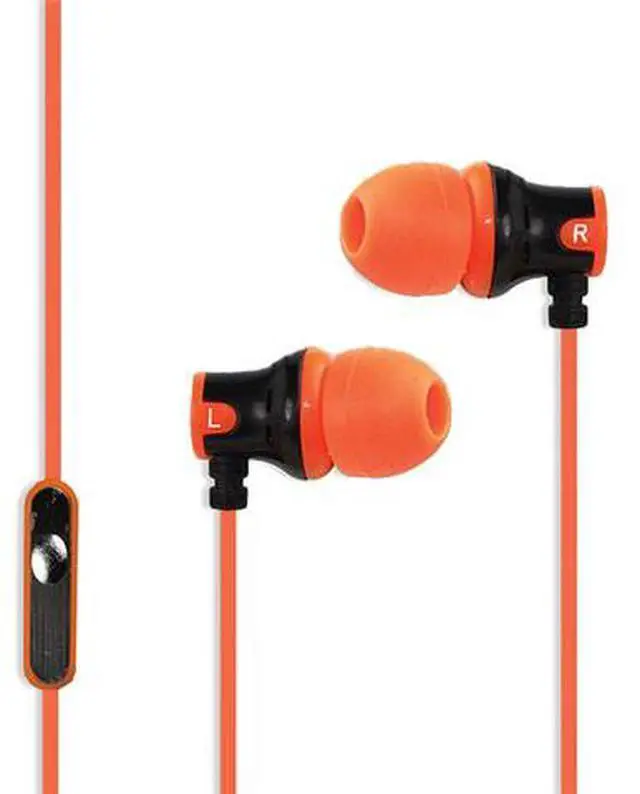 Alt view image 3 of 7 - Subjekt AMP-M1152 AMP'D Earphones with Microphone - Orange