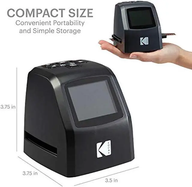 Alt view image 5 of 20 - kodak mini digital film & slide scanner  converts 35mm, 126, 110, super 8 & 8mm film negatives & slides to 22 megapixel jpeg images  includes  2.4 lcd screen  easy load film adapters