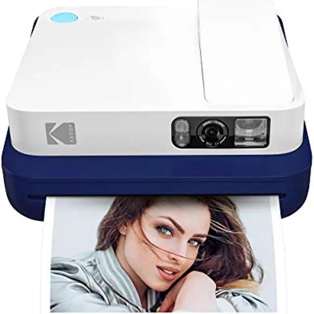 Alt view image 2 of 6 - kodak smile classic digital instant camera with bluetooth blue 16mp pictures, 35 prints per charge  includes starter pack 3.5 x 4.25 zink photo paper, sticker frames edition