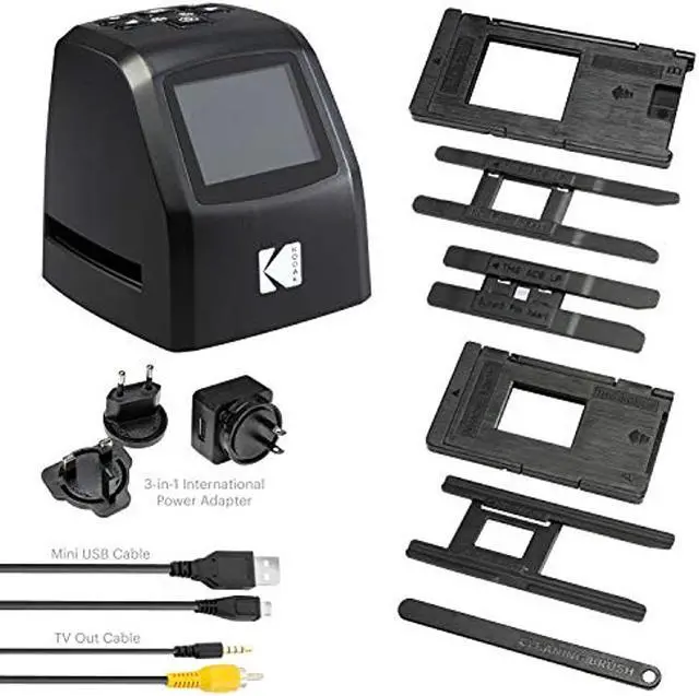 Alt view image 7 of 20 - kodak mini digital film & slide scanner  converts 35mm, 126, 110, super 8 & 8mm film negatives & slides to 22 megapixel jpeg images  includes  2.4 lcd screen  easy load film adapters